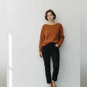 78 & Sunny Women's Cozy Ribbed Sweater - Terracotta